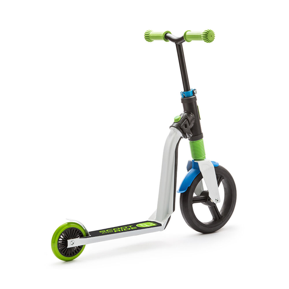 奥地利scootride儿童滑板车骑滑2合1轮滑车平衡可坐小自行车过年过节送礼佳选二轮freak蓝绿色3岁+