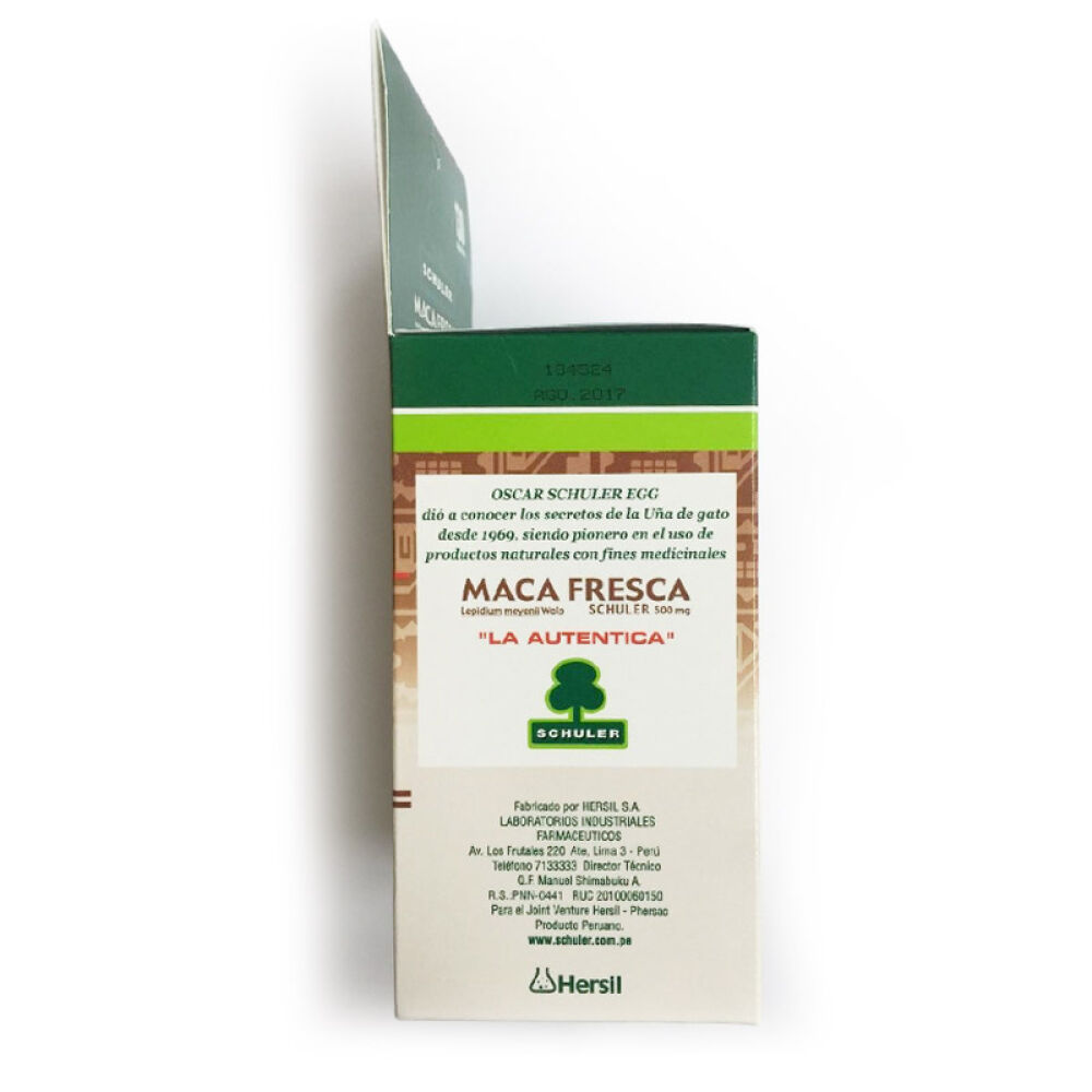 【全球购】秘鲁原装进口玛卡精片schuler玛咖胶囊胚体精粉玛卡1盒装