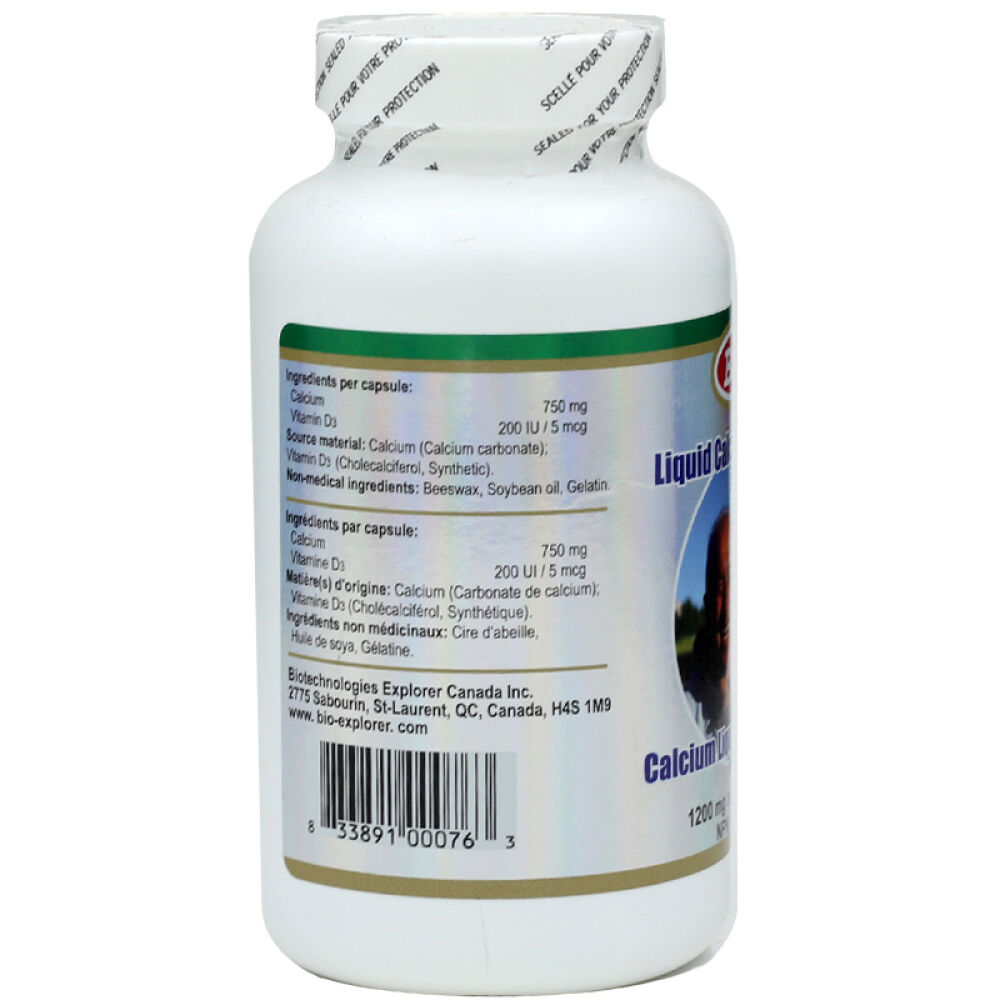 加拿大进口BEC液体钙维D软胶囊青少年成人中老年补钙