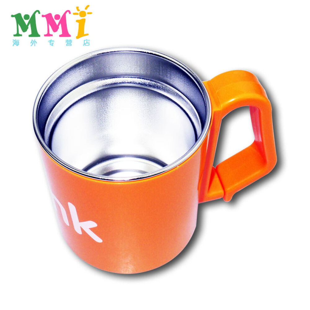 美国直邮Thinkbaby辛克宝贝不锈钢水杯四色可选橙色