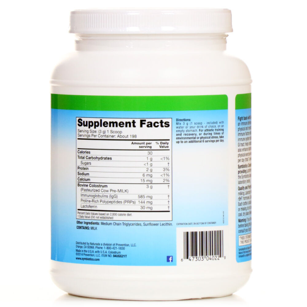 全球购美国Symbiotics纯牛初乳粉孕妇儿童婴儿牛初乳粉595g178g纯牛初乳粉595g*1