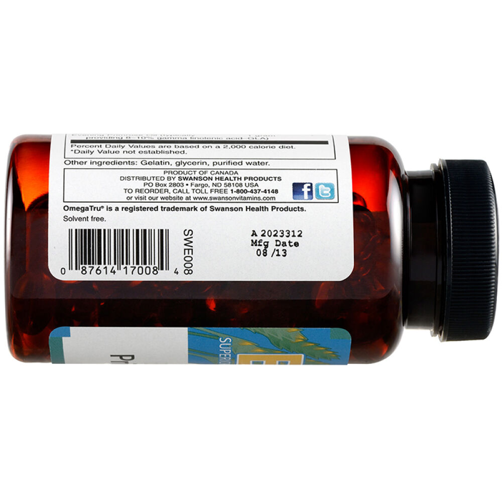 Swanson斯旺森月见草油软胶囊500mg*100粒调理经期内分泌呵护女性健康