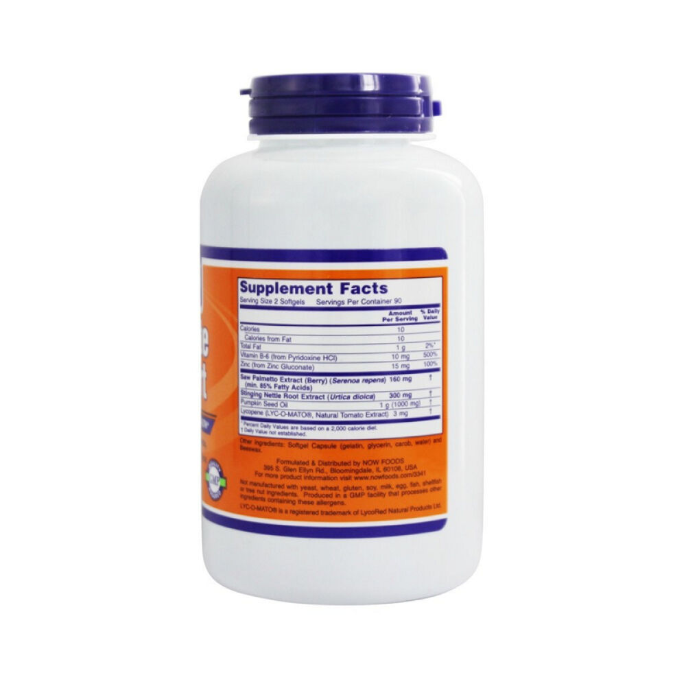 【美国直购正品包邮】NOWFoods诺奥前列通支持健康塞润榈、异株荨麻胶囊未定义180粒