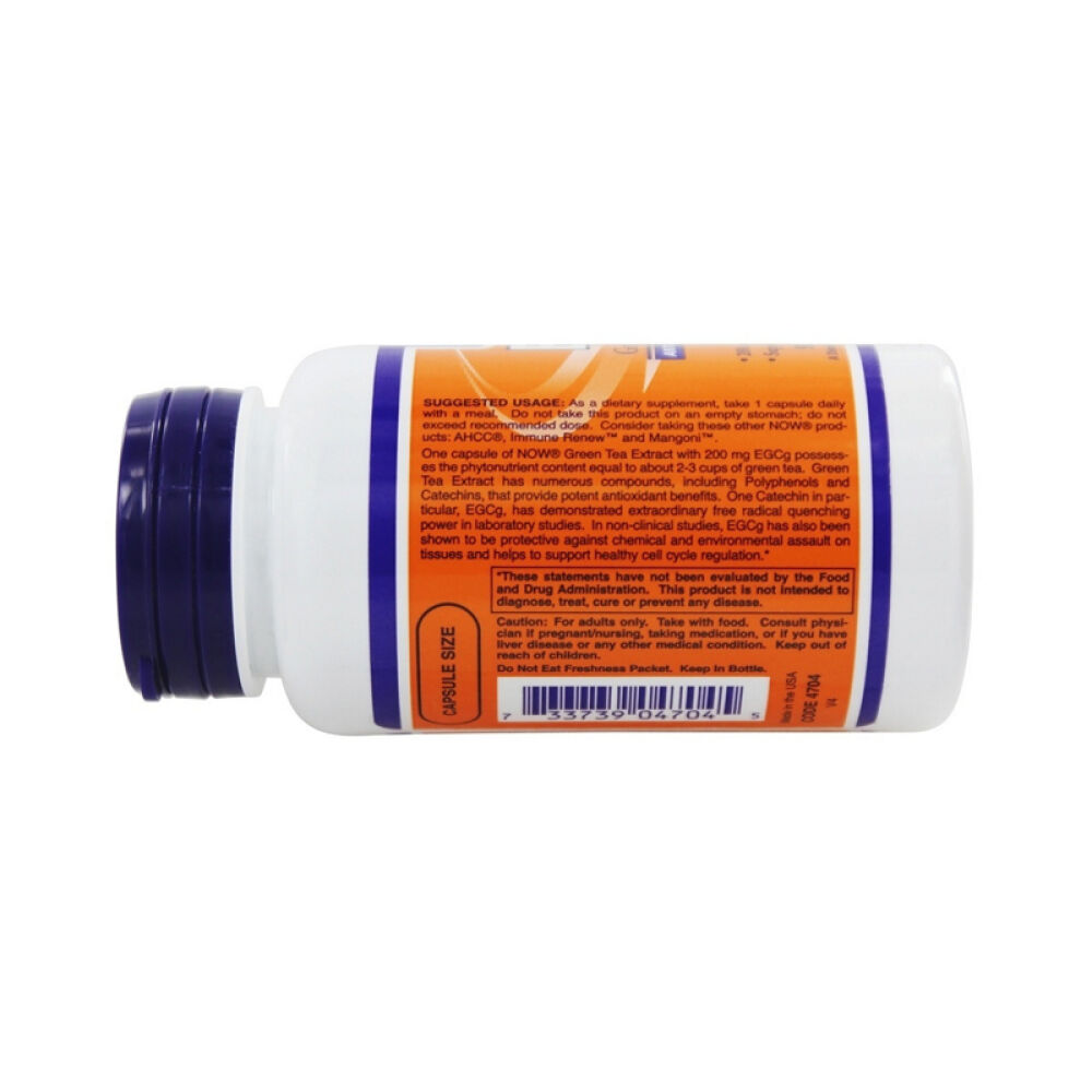 【美国正品直邮】NOWFoods诺奥抗氧化延缓衰老绿茶精华素食胶囊未定义90粒