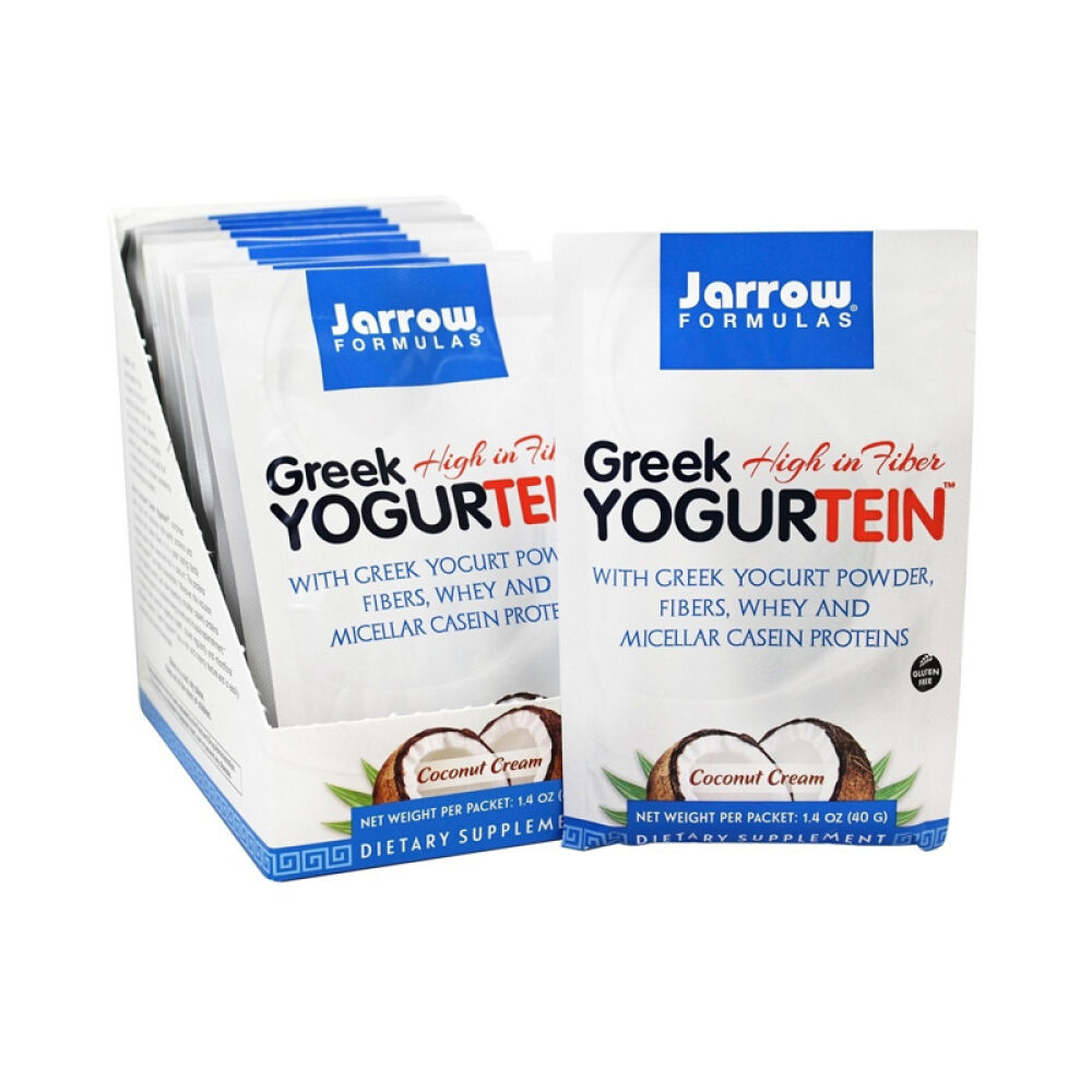【美国正品直邮】JarrowFormulas富含蛋白质和膳食纤维椰奶口味希腊酸奶粉未定义12.00Packet(s)