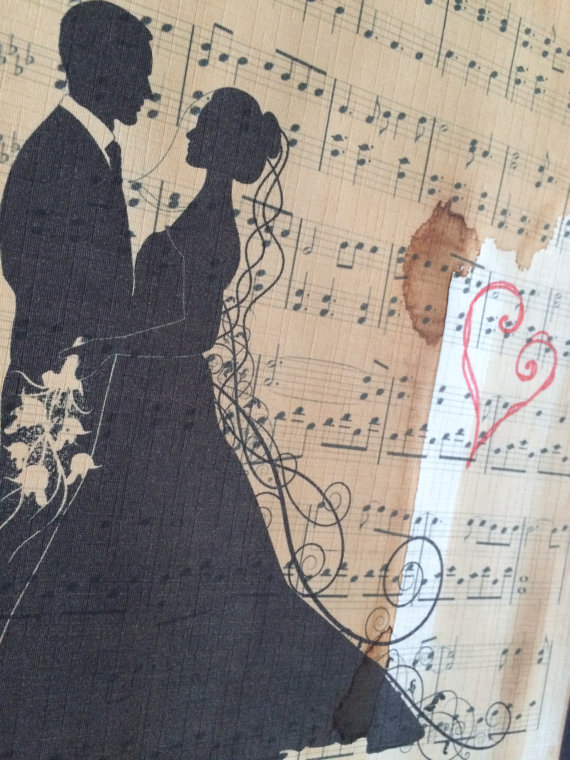 customweddinggift,withchoiceoffirstdancesheetmusic,handmade