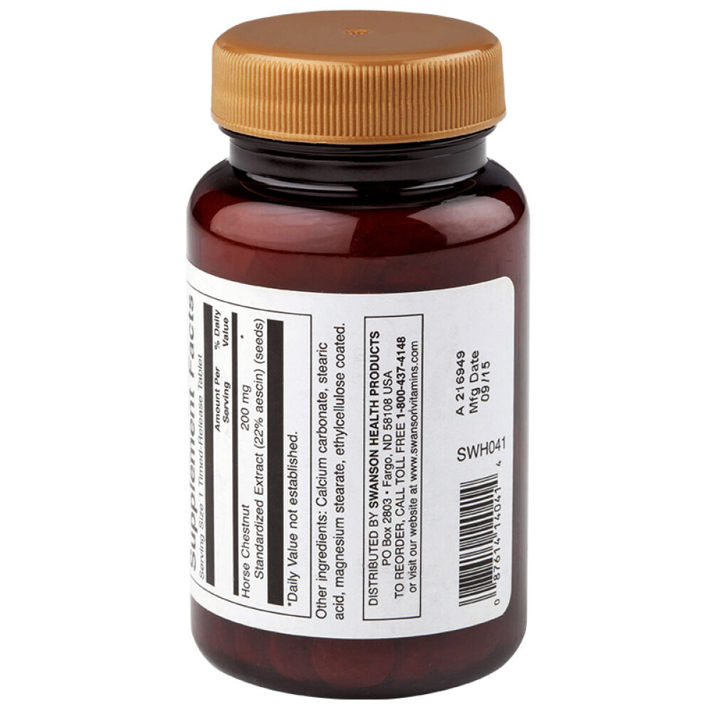 Swanson斯旺森七叶树马栗静脉曲张精华缓释片消水肿瘦腿美腿200mg*120片