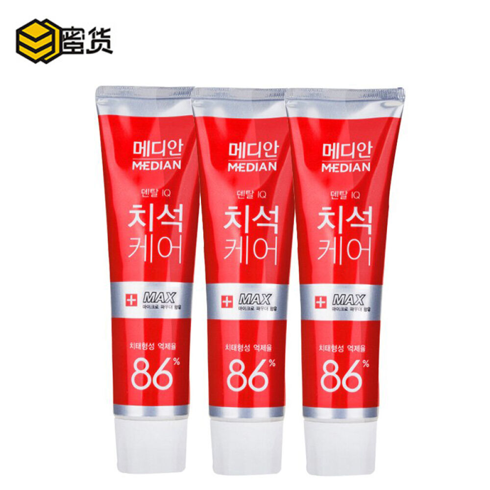 【全球购】爱茉莉(Amore)牙膏麦迪安系列牙膏86%清新红色3支