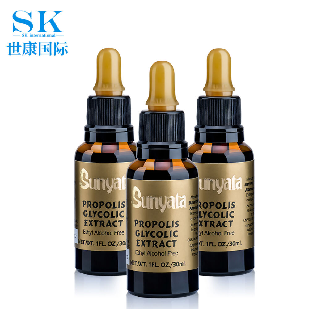 【全球购】Sunyata巴西天然绿蜂胶液滴剂非蜂胶软胶囊原装进口30ml/瓶3瓶装蜂胶液无酒精心血管健康 【全球购】Sunyata巴西天然绿蜂胶液滴剂非蜂胶软胶囊原装进口30ml/瓶3瓶装蜂胶液无酒精心血管健康