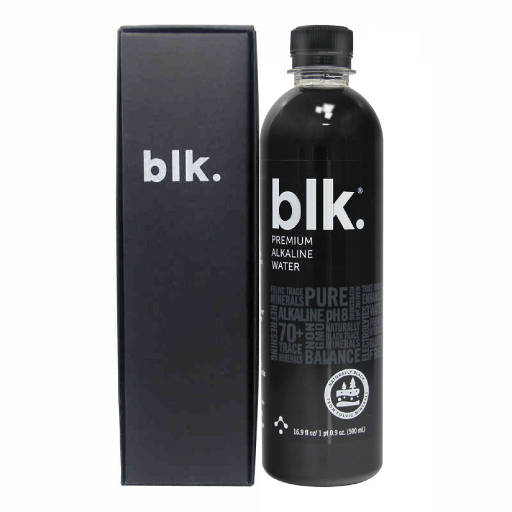 美国原装BLKSpringWater黑水黑色矿泉水1瓶装500ml