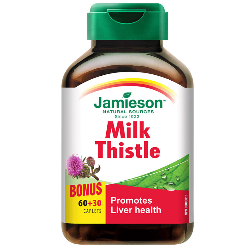 自营加拿大健美生（Jameison）奶蓟精华片90片成人适用