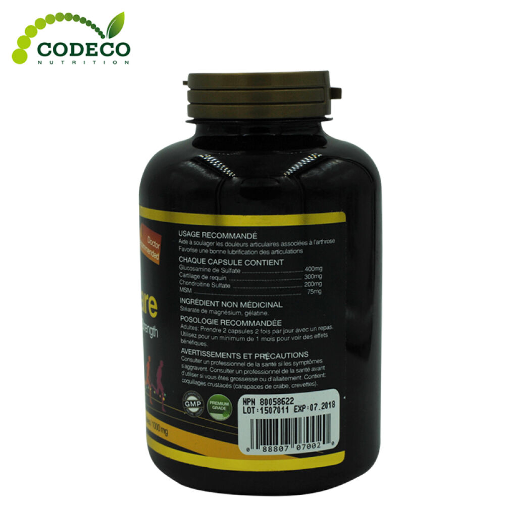 【全球购】加拿大原装进口CODECO关节关怀维骨力氨糖软骨素关节宝240粒