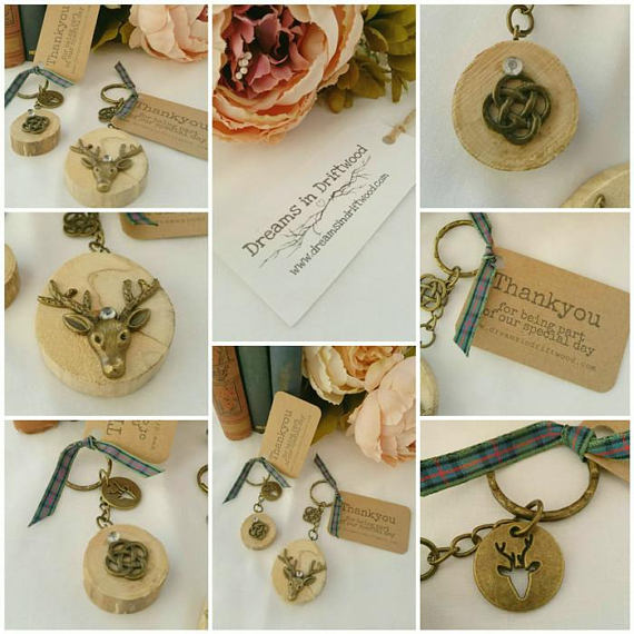 forarusticstylewedding,weddingfavourkeyrings,stag,deercelticknot