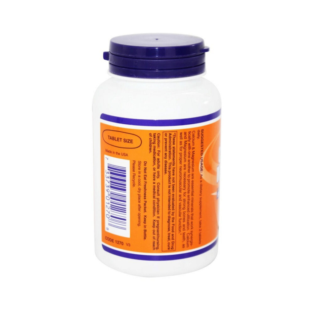 【美国正品直邮】NOWFoods诺奥支持骨骼健康高效型钙镁片49148100片