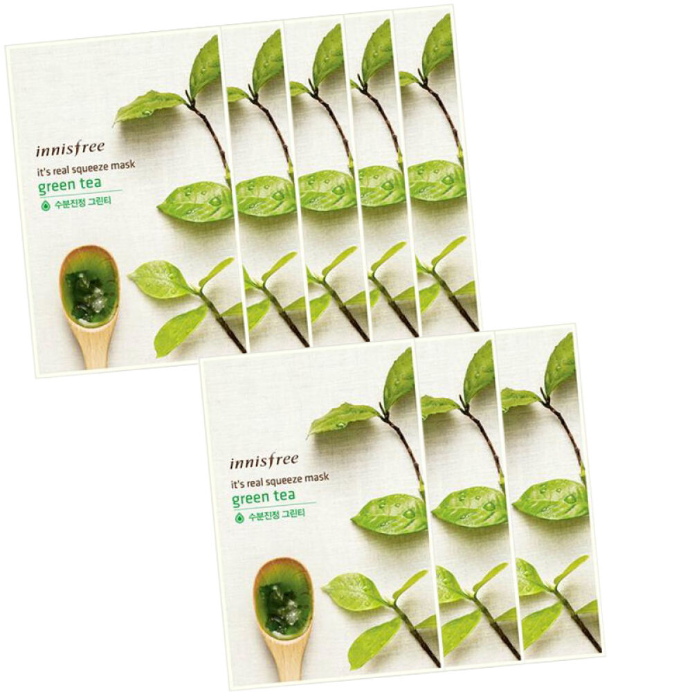 【京东全球购】韩国原装进口Innisfr悦风吟保湿清爽补水香港直邮香榧4+绿茶3+芦荟3共10片