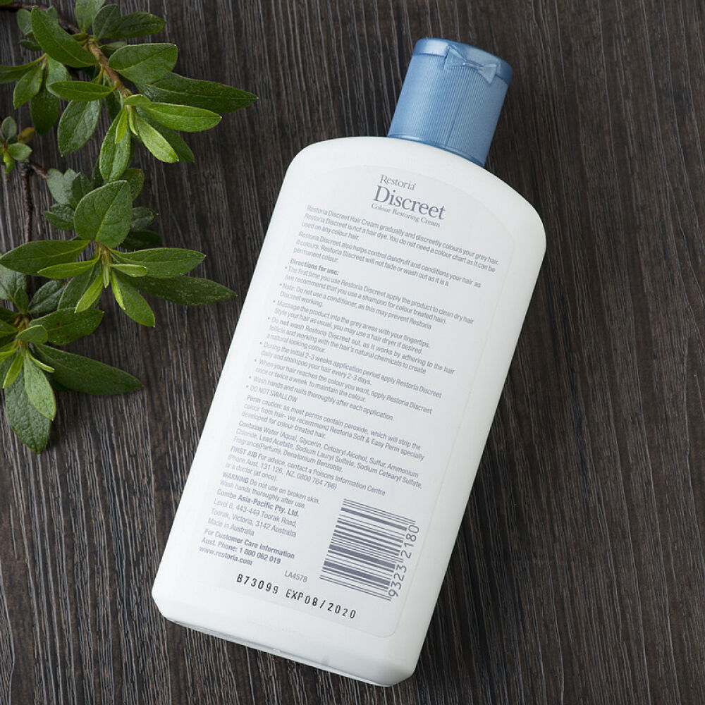 【澳洲直邮包邮】进口Restoriadiscreet丽丝雅2瓶黑发还原乳黑发乳250ml