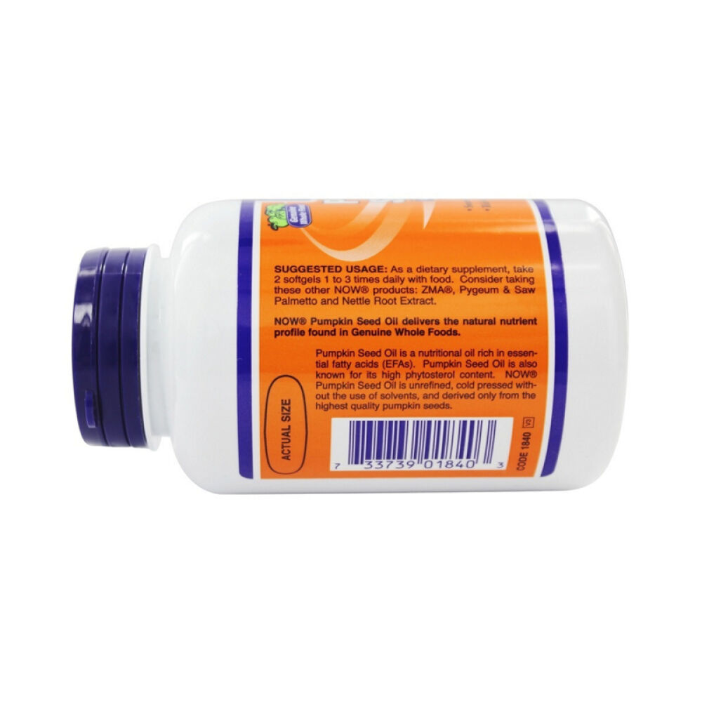 【美国直购正品包邮】NOWFoods诺奥人体所需脂肪酸南瓜籽油胶囊未定义100粒