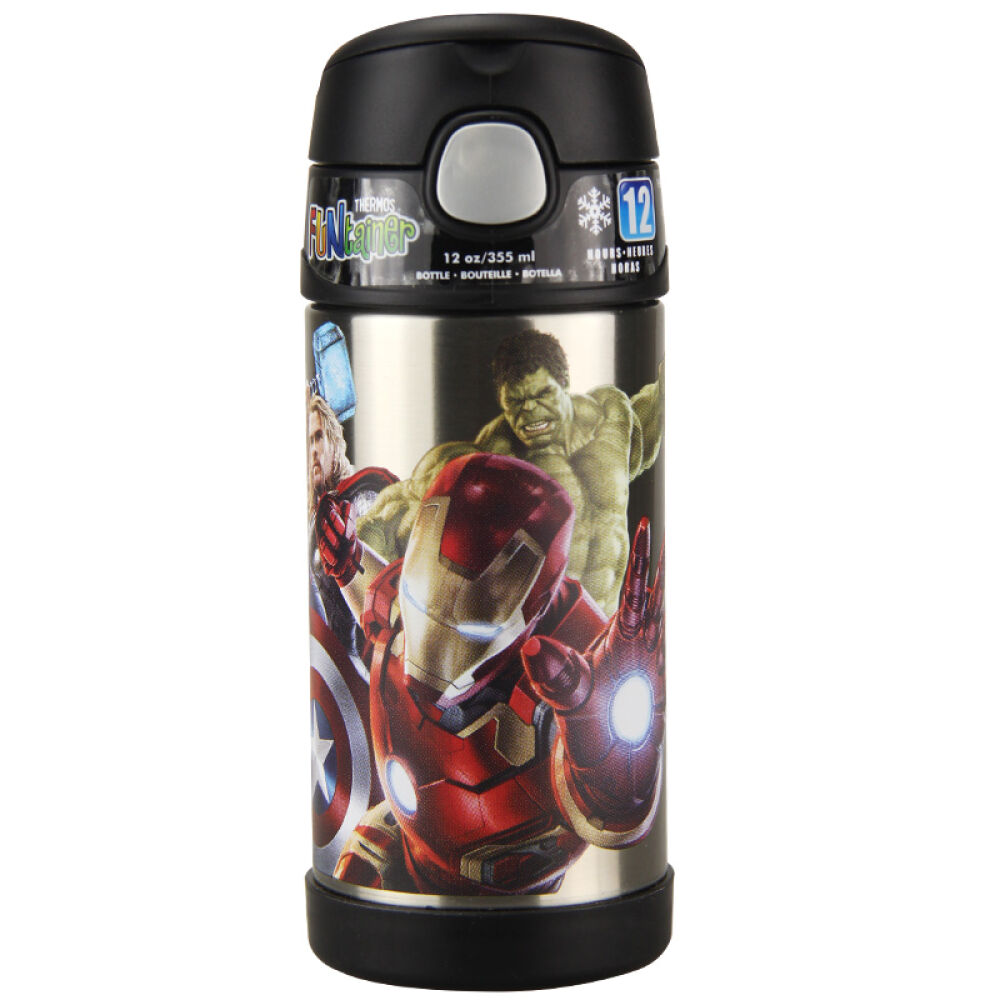 膳魔师thermos儿童保温杯吸管杯宝宝婴儿水壶小学生水杯355ml17-蓝色-OLAF雪人-----355ml