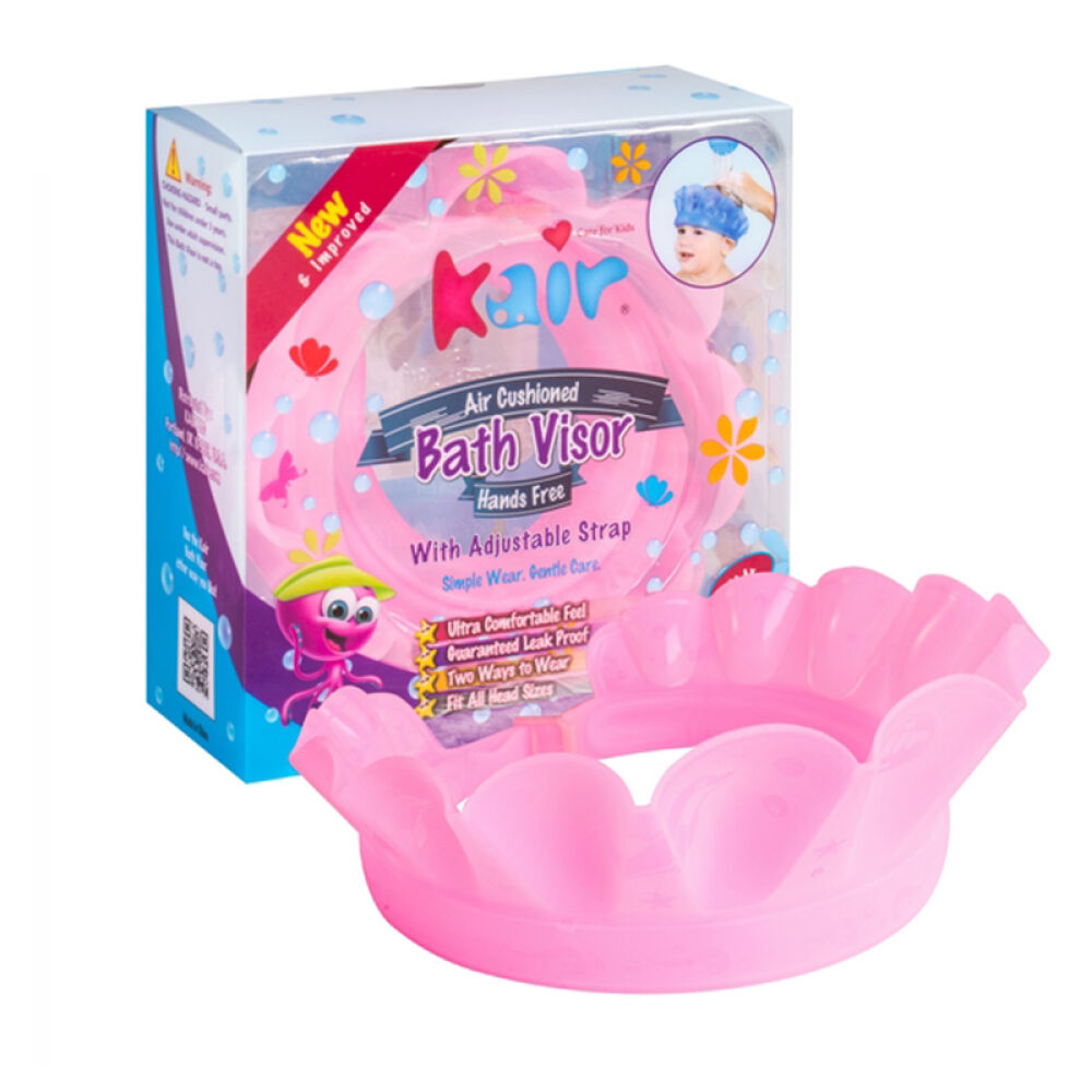 【全球购】美国进口kair婴儿宝宝洗头帽/花洒杯可调婴儿洗澡帽沐浴水勺宝宝爱上洗澡洗澡帽粉色