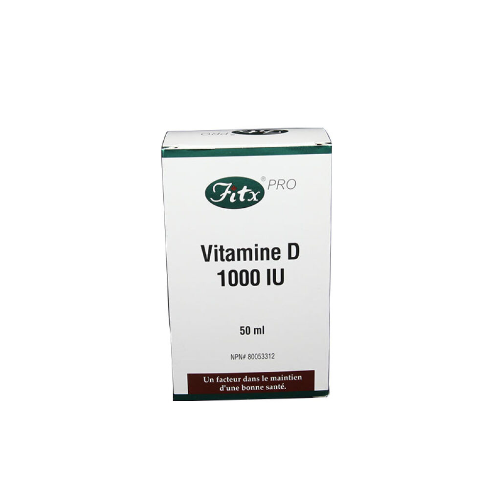 【全球购】加拿大Fitx菲特福康液体维生素D1000IU维生素矿物质促进钙吸收50ml