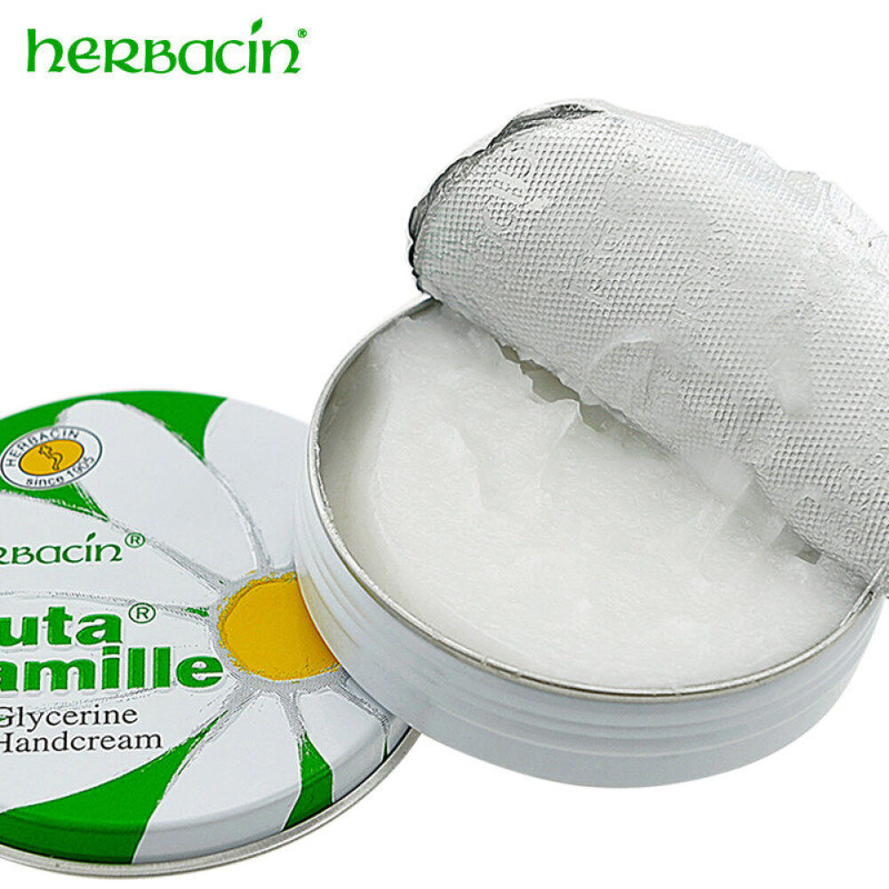 德国原装小甘菊经典护手霜女男深层滋润保湿手足霜圆盒小铁盒20ml+唇膏4.8g