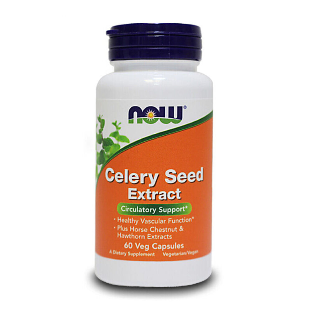 诺奥（NOW）芹菜籽粉精华胶囊60粒降三高降尿酸降血脂调节三高2瓶装