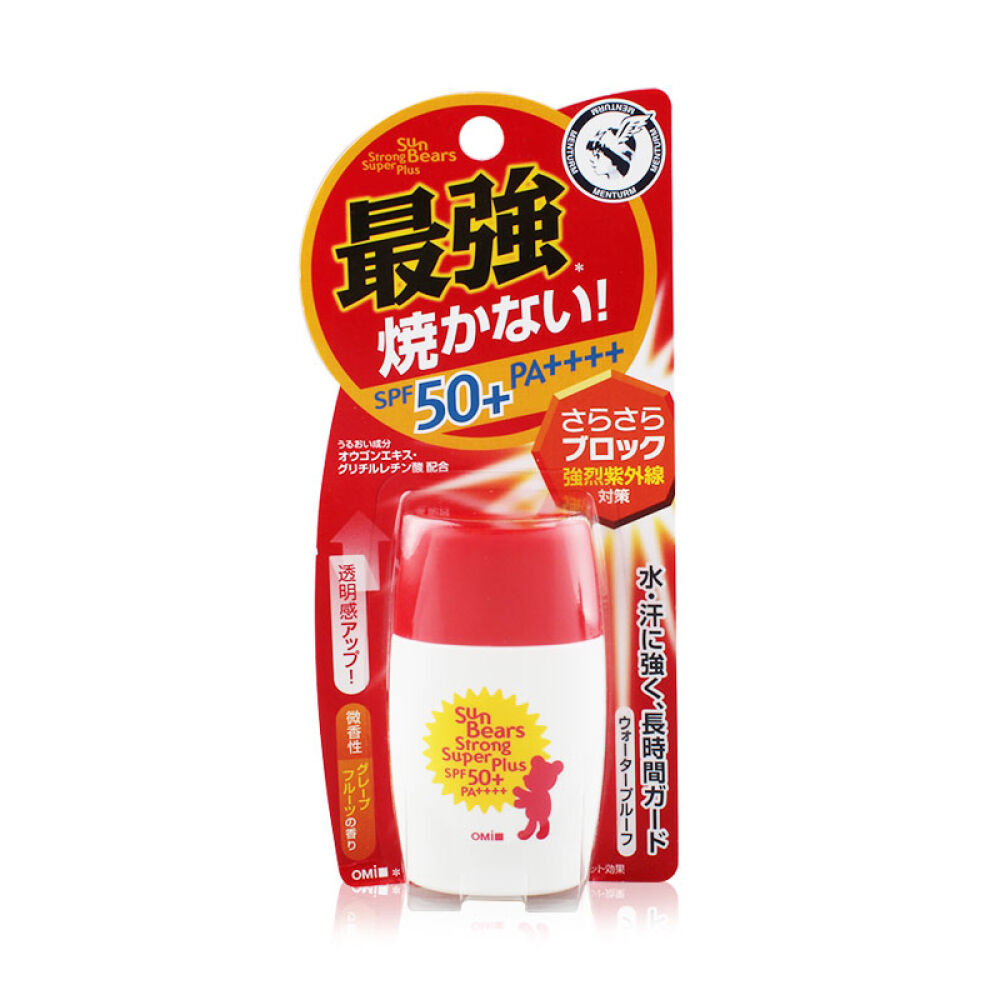 日本近江兄弟蔓莎小熊防水防汗冰爽防晒霜SPF50+红色款-中干性肌肤适用