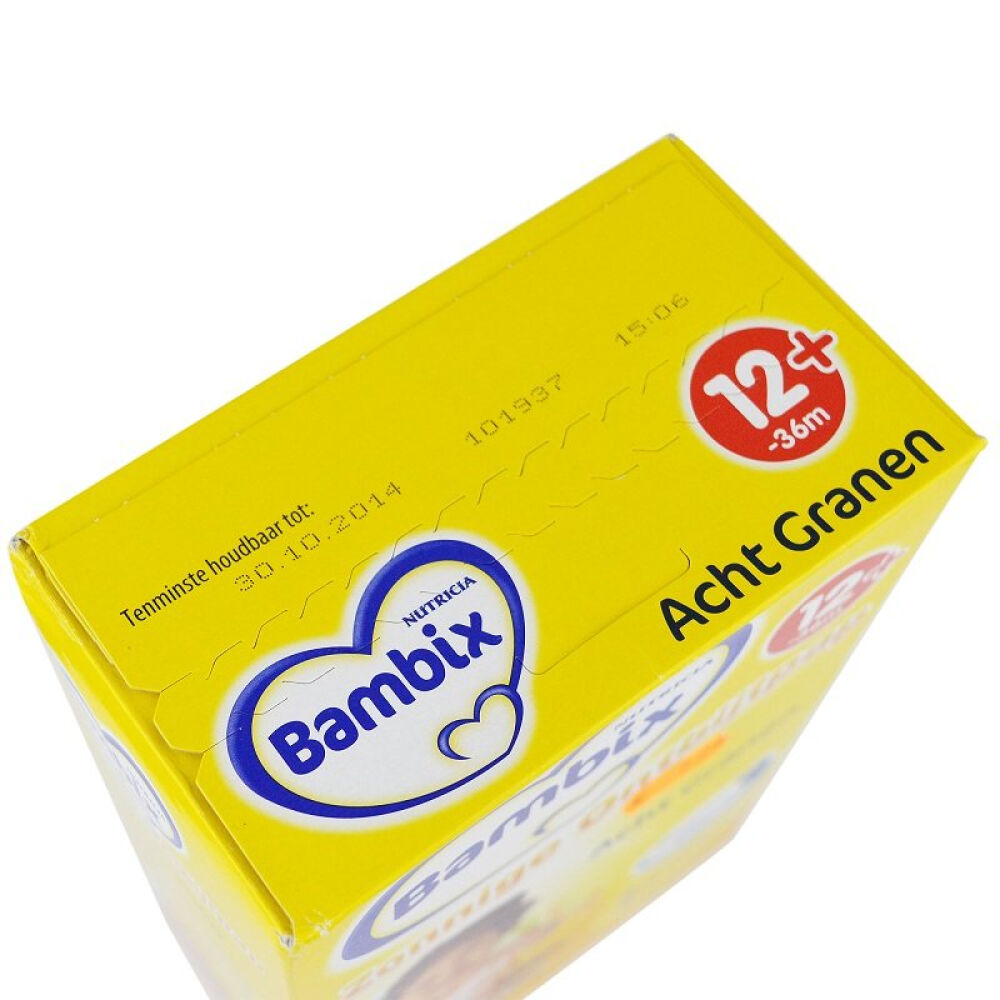 【全球购】荷兰牛栏bambix婴幼儿辅食宝宝成长米粉米糊原味2盒装8种谷物营养燕麦米粉米糊(12个月以上)250g
