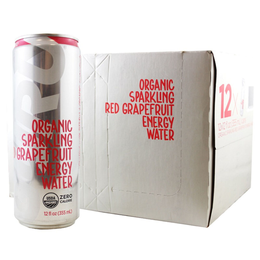 自营加拿大进口大师(GURU)红柚味有机气泡能量水/箱（12x355ml）