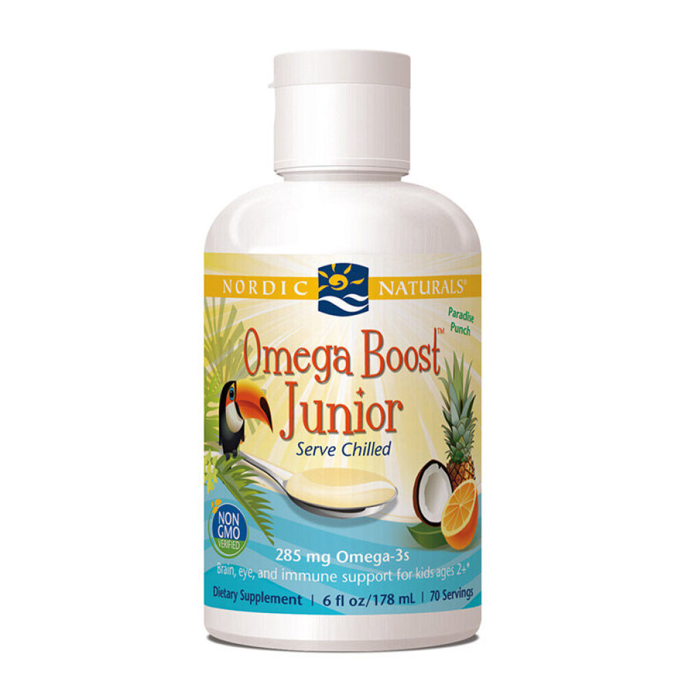 NORDIC挪威小鱼DHA儿童鱼油婴幼儿鱼肝油Omega-3s综合奶油水果味178ml2瓶