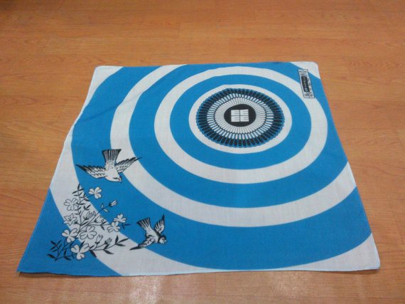 VintageJapaneseHandkerchiefJapaneseSouvenierScarf