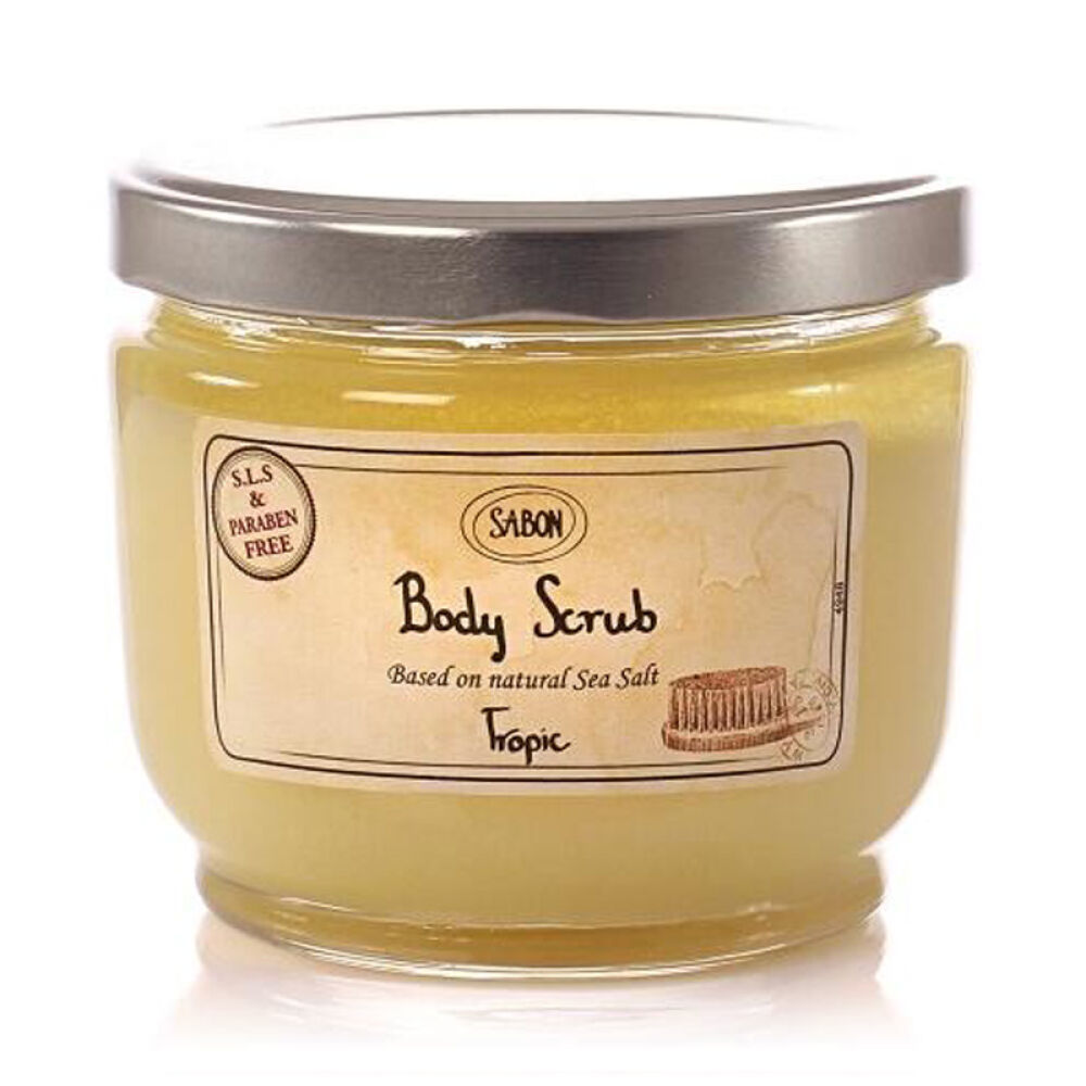 【香港直邮】SABON死海盐身体磨砂膏600g配木勺热带果香