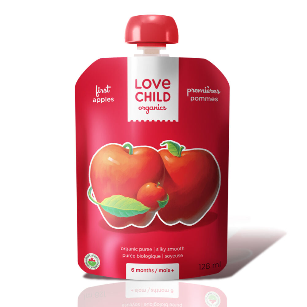 加拿大LoveChild进口婴幼儿果泥宝宝辅食6m+苹果