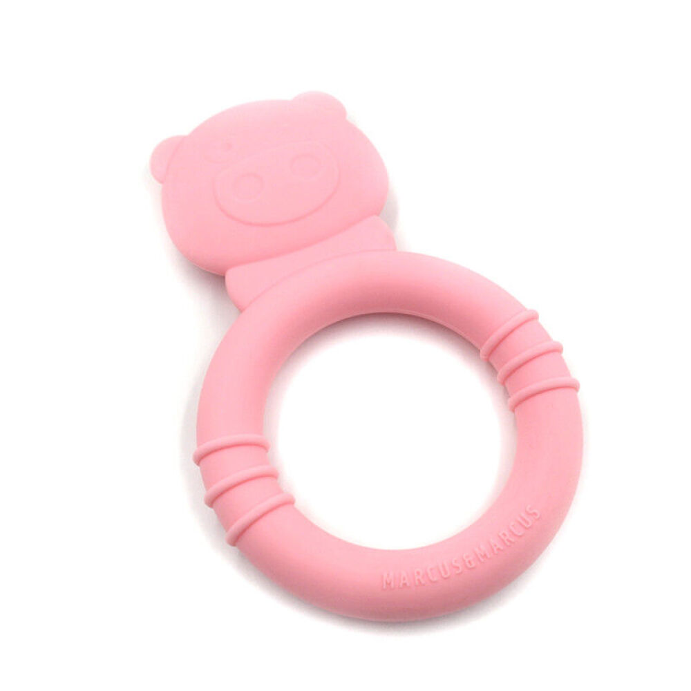 加拿大Marcus硅胶磨牙棒宝宝动物牙胶婴儿咬胶小豬