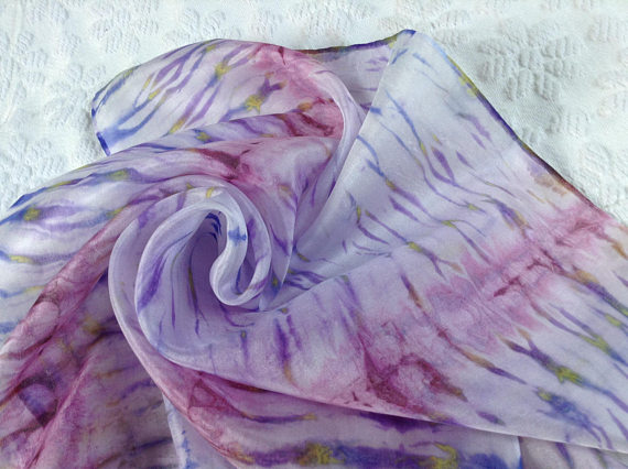 SquareHandpaintedSilkScarf-45x45cm-HandPaintedPureSilkNeckerchief-HandpaintedSilkBandana-LovelyGiftWomen-45x45cm