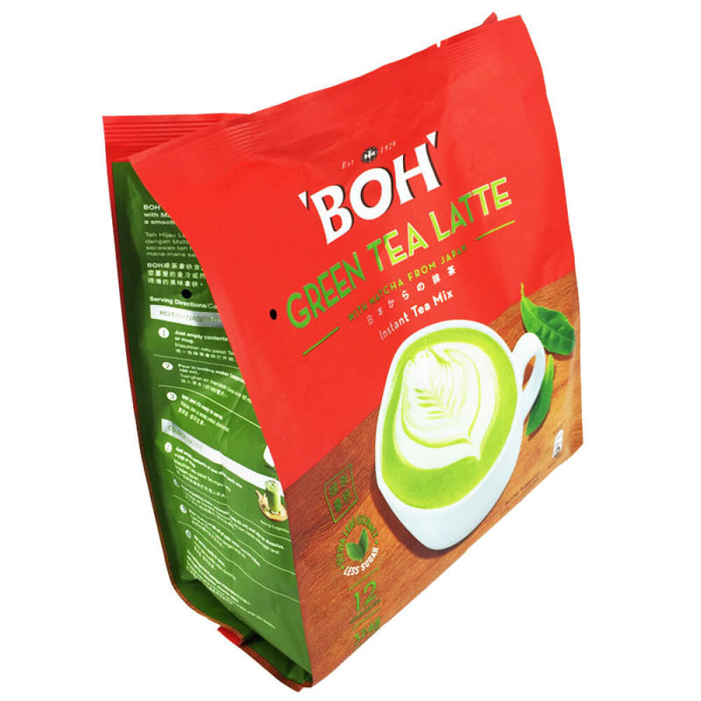 马来西亚进口BOH宝乐绿茶拿铁（324gx3袋）