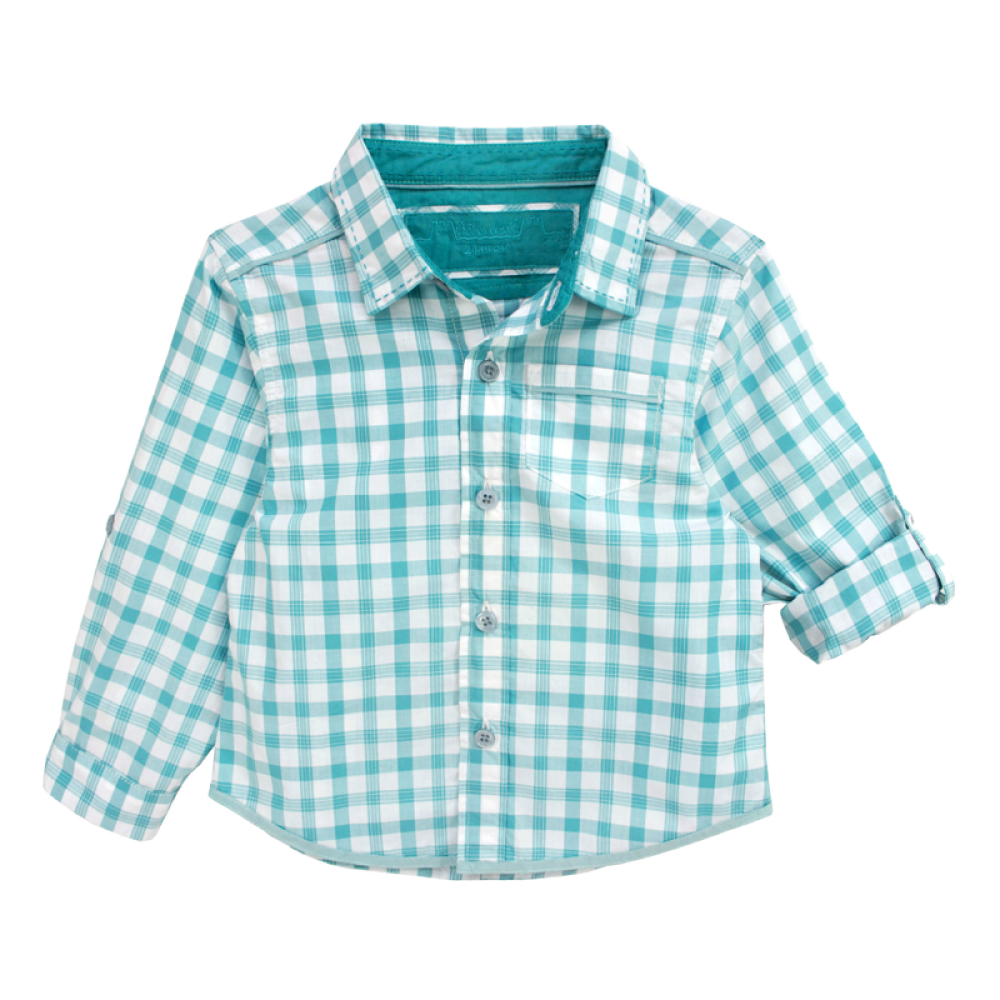 ChateauDeSableLOUIS男童长袖提花衬衫秋装新品男童女童格子衬衫儿童装#040浅棕色06Y