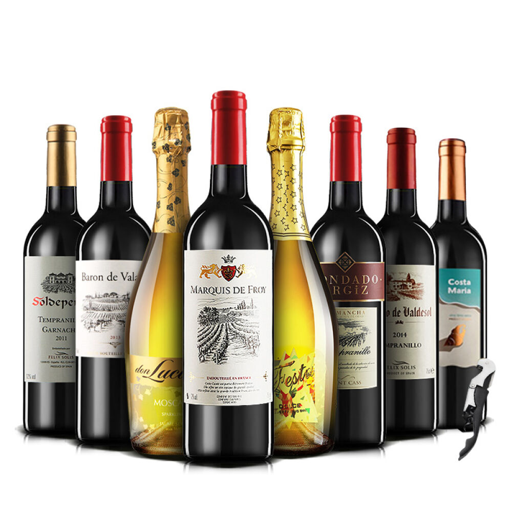 【ebay精选】精选干红葡萄酒甜起泡酒8支组合
