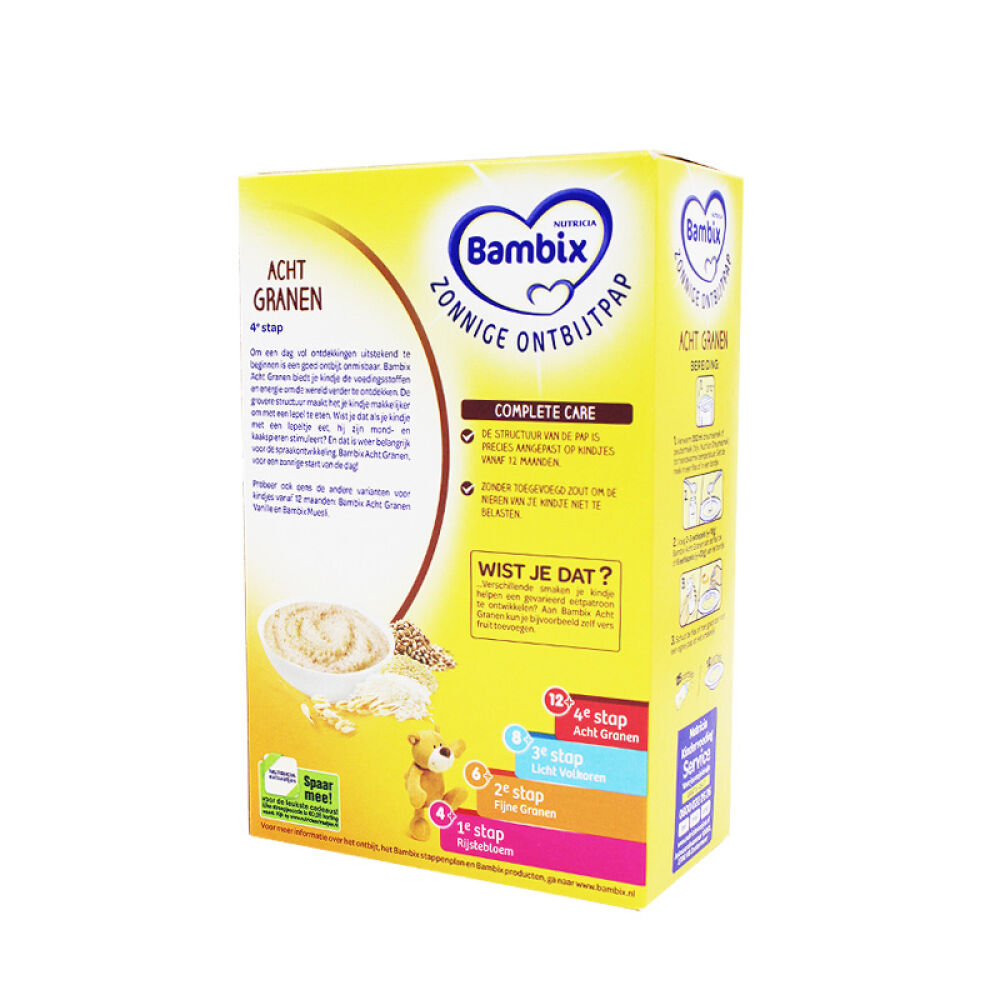 【全球购】荷兰牛栏Bambix营养早餐米粉原味12+250g