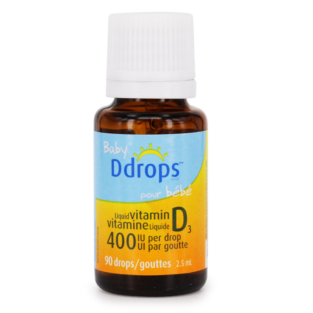 【全球购】加拿大版直邮babyDdrops维生素D3滴剂婴儿400IU*90滴