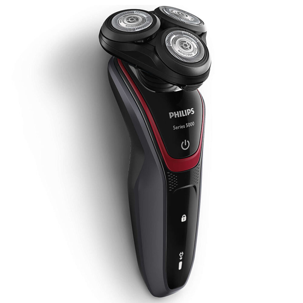 飞利浦（Philips）电动剃须刀S5230/04充电式全身水洗剃须刀官方正品炭灰色-明亮炫红