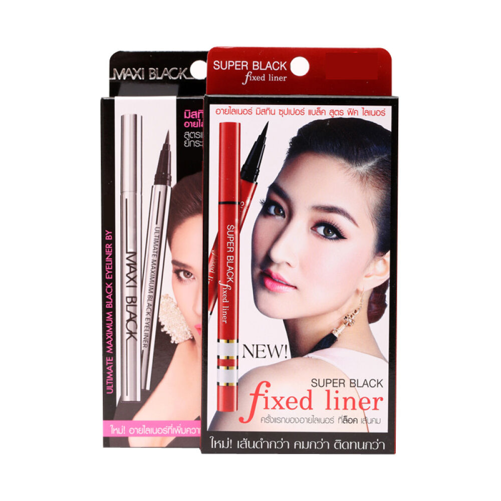 泰国Mistine3d眉笔系列防水不晕染速干持久细眼线液笔红管眼线笔6115