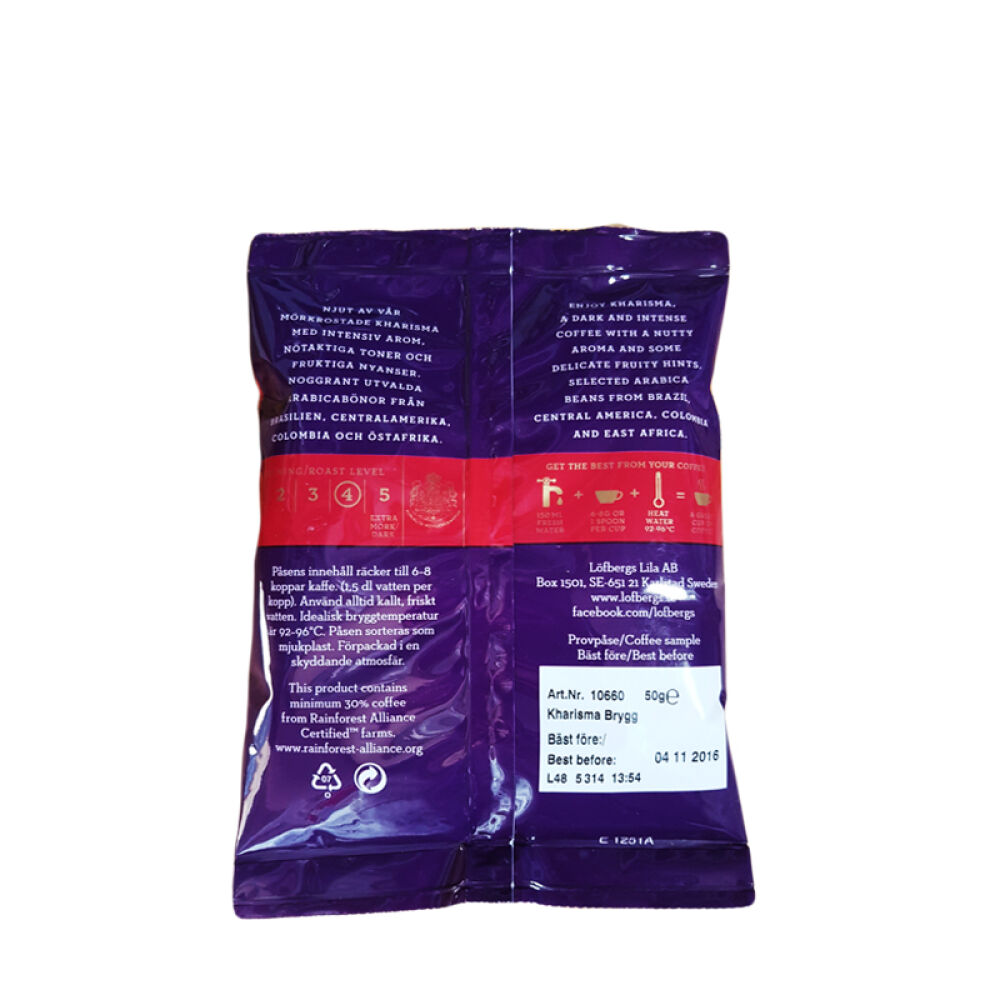 瑞典Lofbergs中度烘焙咖啡高端咖啡粉4级烘焙50g