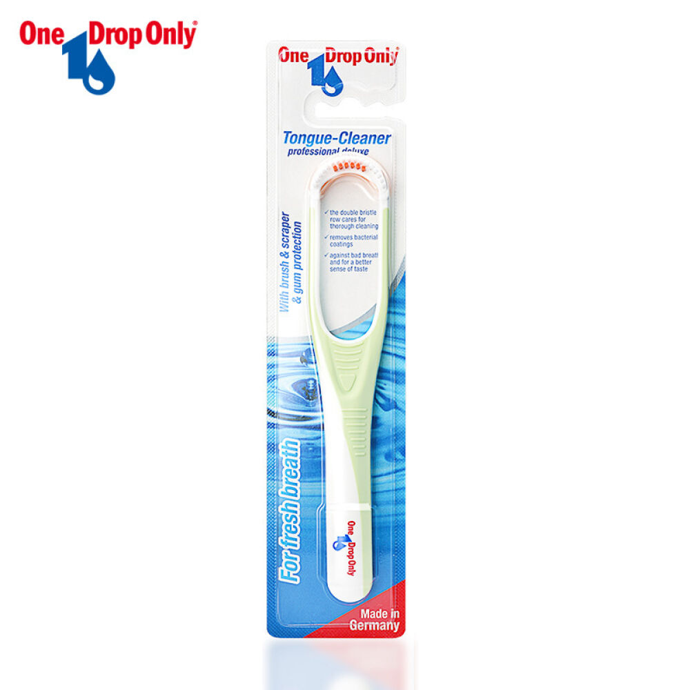 德国进口OneDropOnly刮舌器舌苔刷刮舌器舌头清洁刷去除口臭浅绿 德国进口OneDropOnly刮舌器舌苔刷刮舌器舌头清洁刷去除口臭浅绿