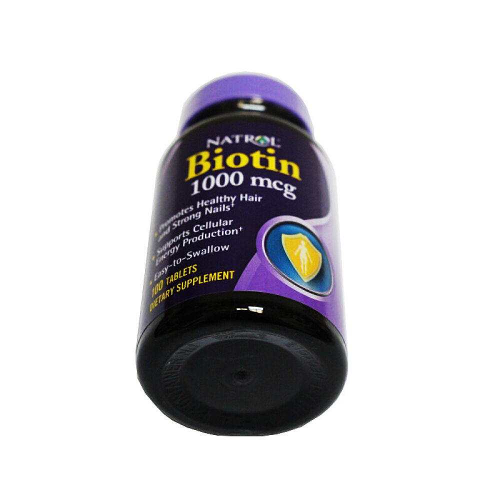 美国直邮NatrolBiotin生物素1000mg100片防脱发防谢顶头发再生