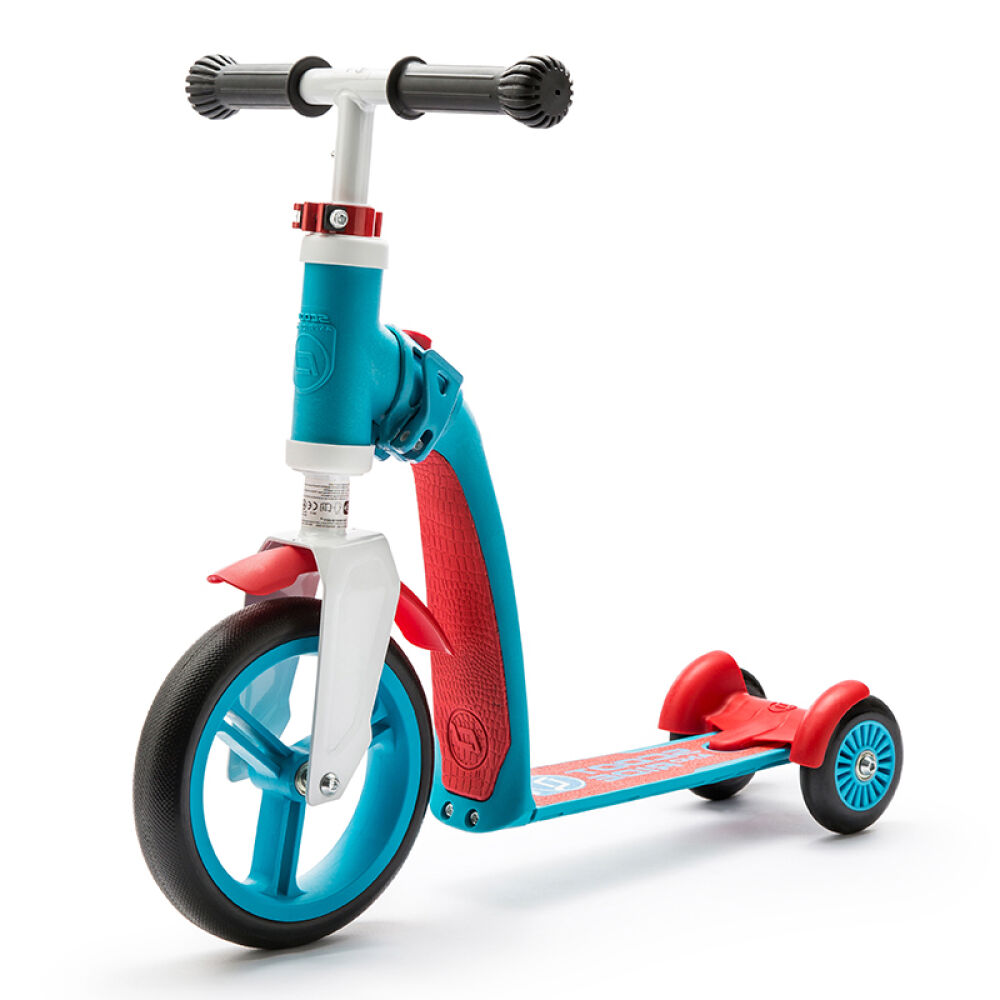 奥地利scootride儿童滑板车骑滑2合1平衡可坐预售baby+蓝红色