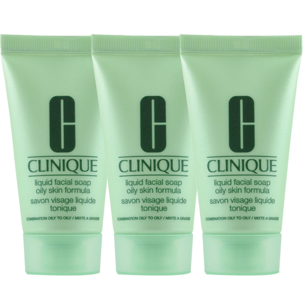Clinique倩碧控油保湿液体洁面皂男女士洗面奶清爽型30ml三支装