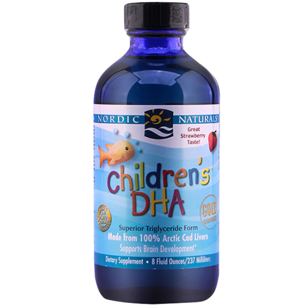【全球购】挪威小鱼NordicNaturals原装进口婴儿DHA鳕鱼油DHA草莓味237ml*2瓶