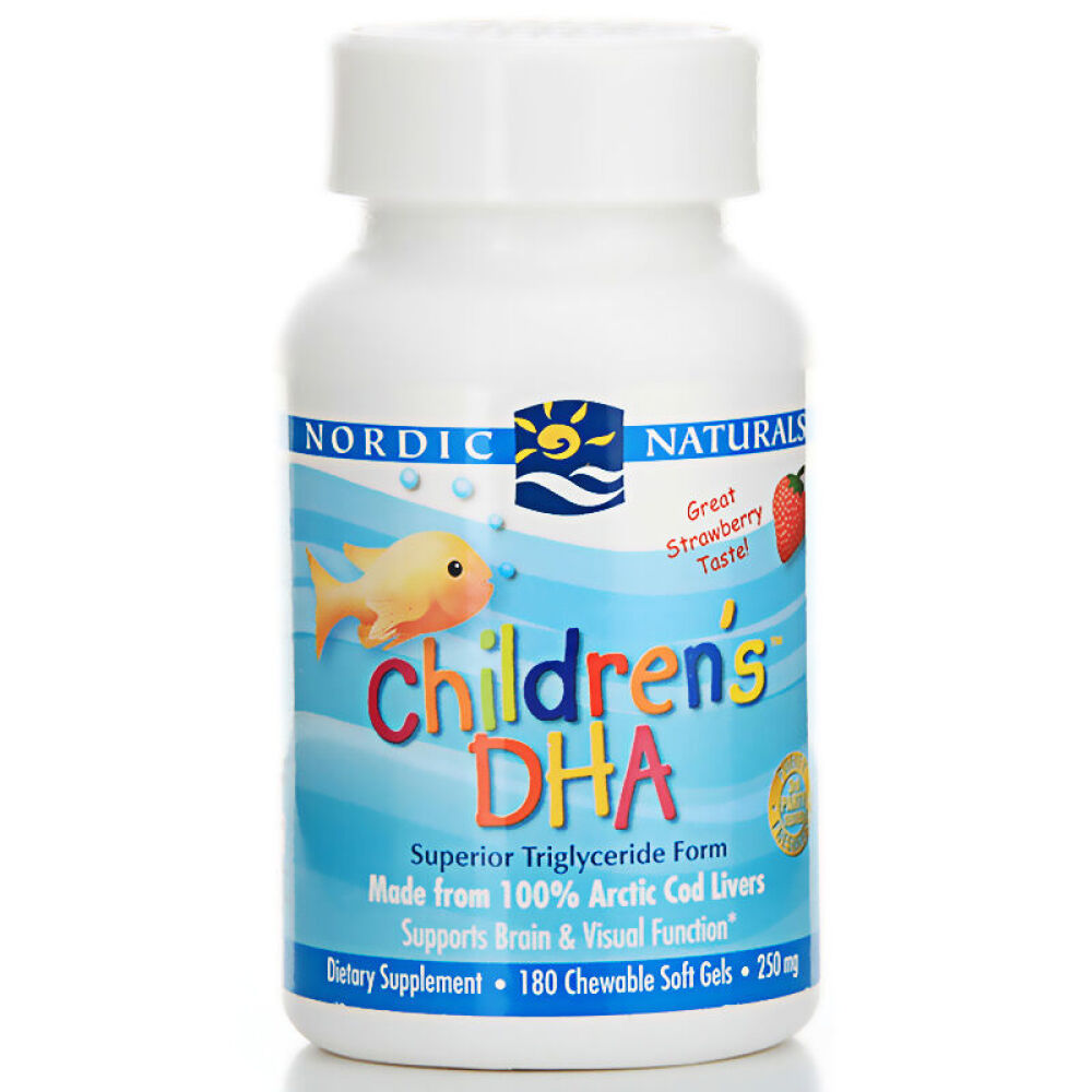 【全球购】挪威小鱼NordicNaturals原装进口婴儿DHA儿童DHA鳕鱼鱼油软胶囊180粒*2瓶
