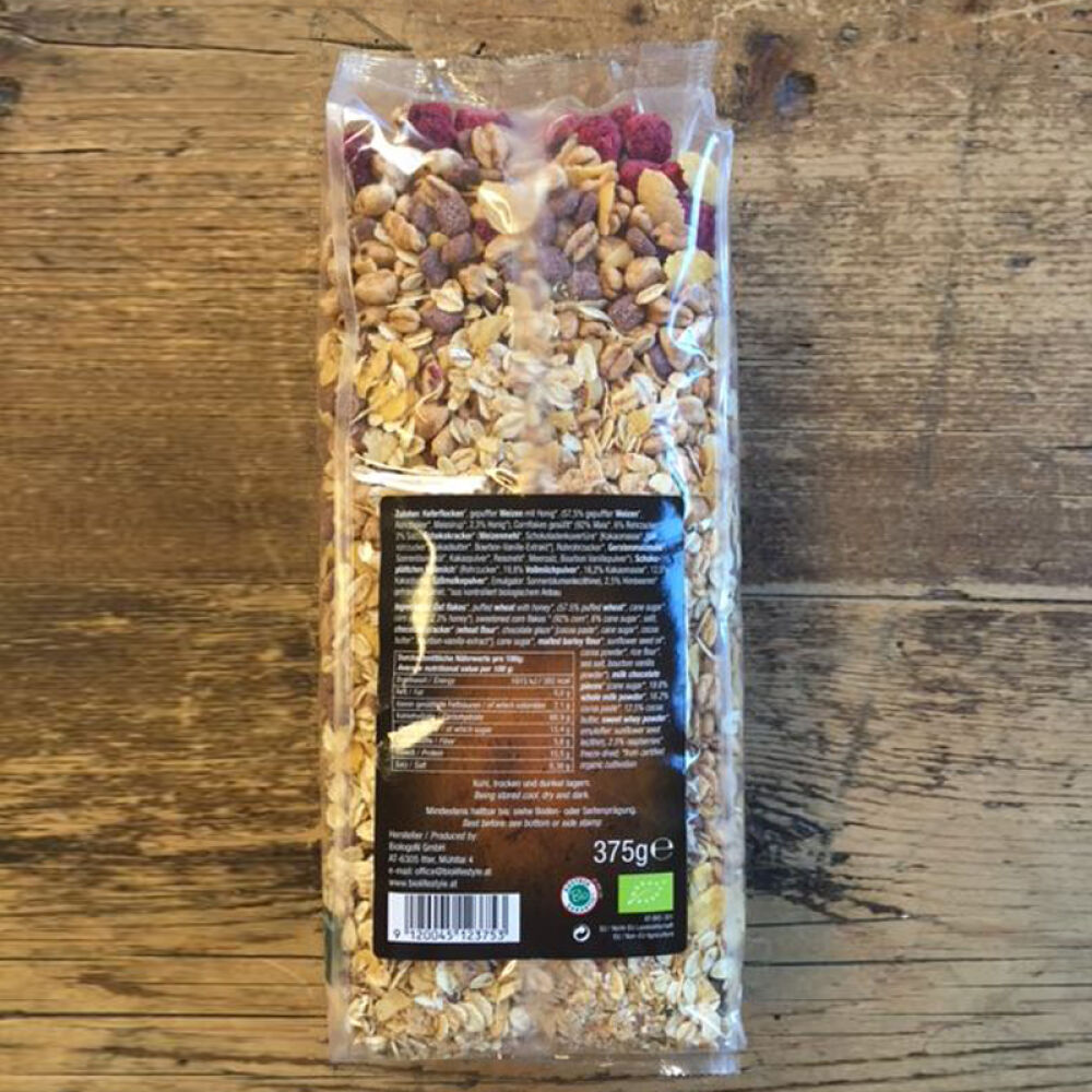 自营奥地利进口百乐奥(biolifestyle)奇思有机覆盆子燕麦片375g